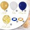 Navy Blue and Gold Confetti Balloons 60pcs 12inch Party Balloons Kit for Birthday Party Wedding Graduation Holiday Celebrating Balloon Decoration